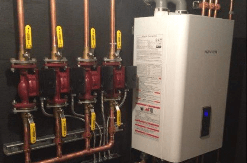 A newly fitted boiler